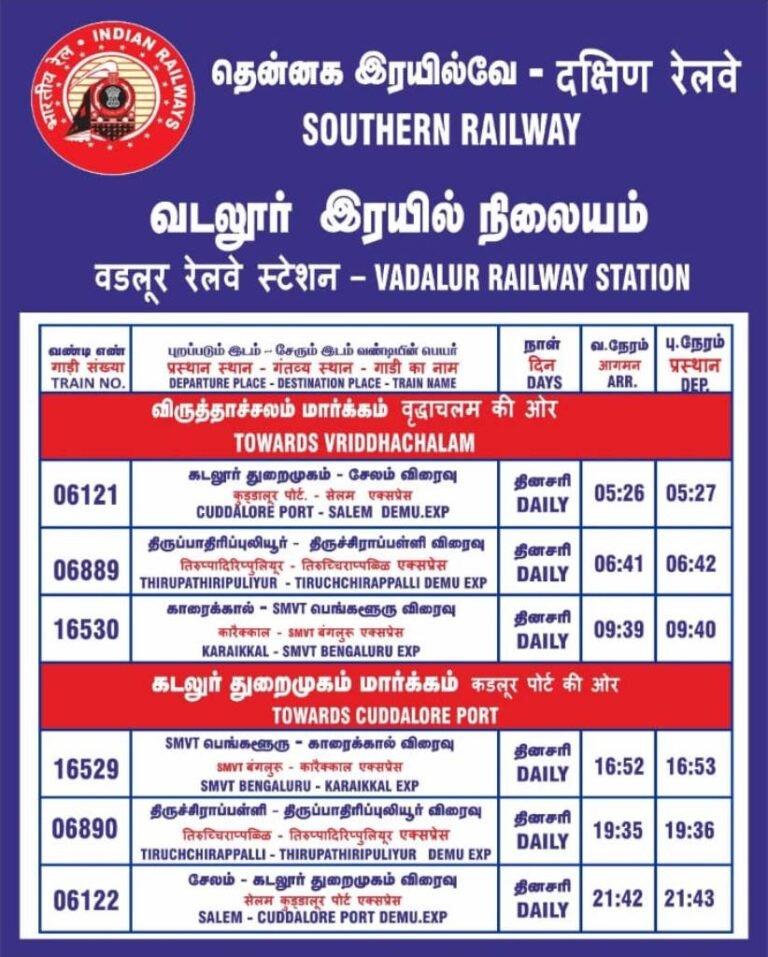 train-timings-vadalur-information